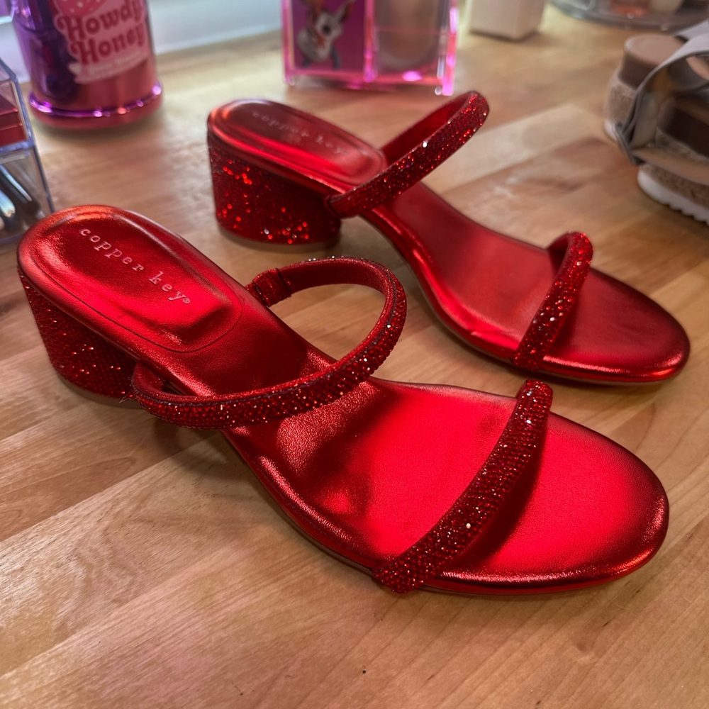 copper key red heels